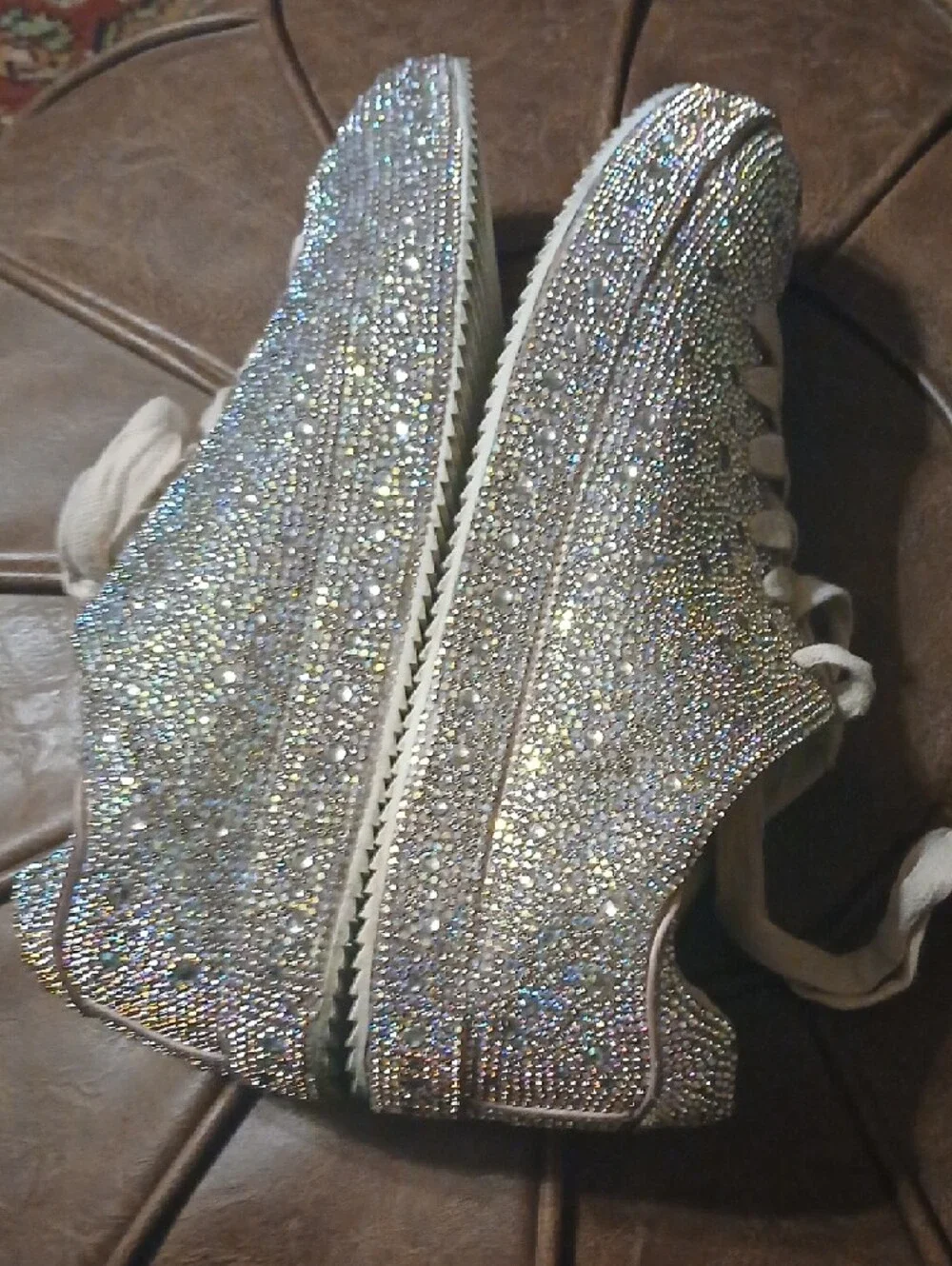Matisse‎ Silver Crystal Platform Sneakers,sz.8.5M